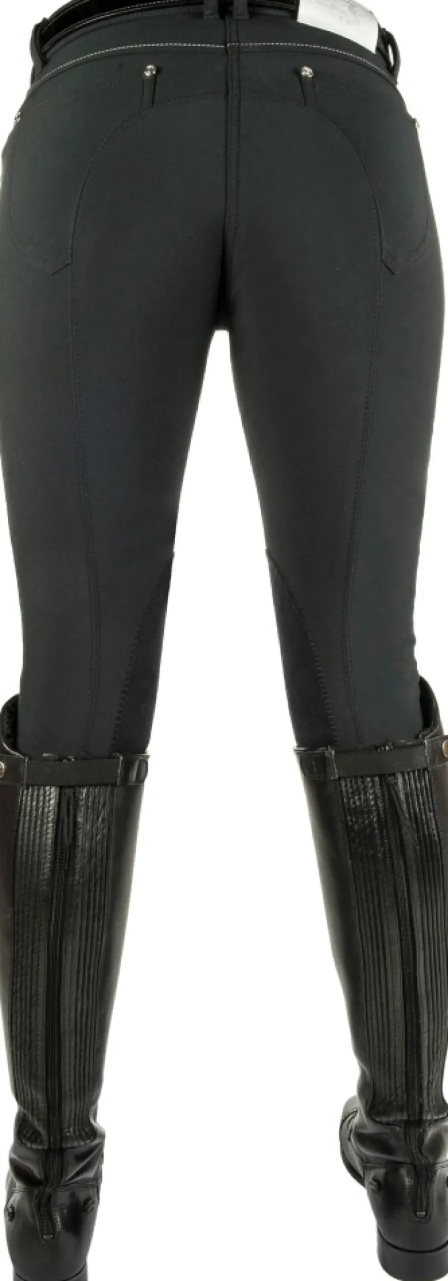 Cavallino Marino by HKM Softshell Reithose-Arctic- Clarino Kniebesatz
