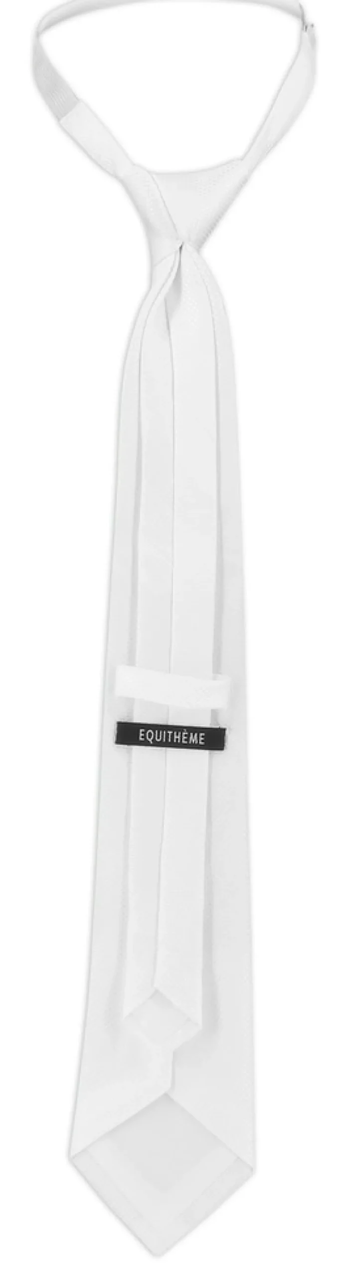 EQUITHÈME Reitkrawatte, Trevira-Waffelpikee mit Gummiband
