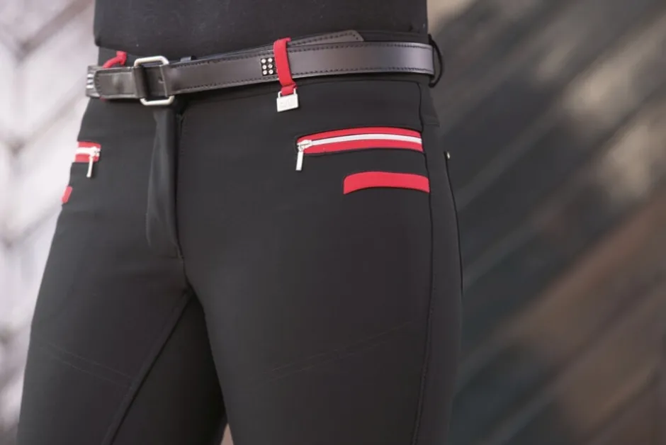 HKM PRO-TEAM Softshellreithose -Boston- mit Silikon-Kniedruck