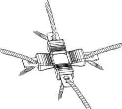 Litzclip Litzen-Kreuzverbinder 3 mm, (5 St./Blister), Edelstahl