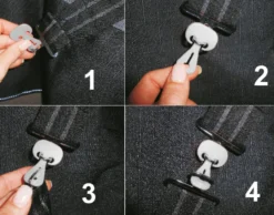 WALDHAUSEN Safe-Gum, 6er Set für T-Verschlüsse, silbergrau