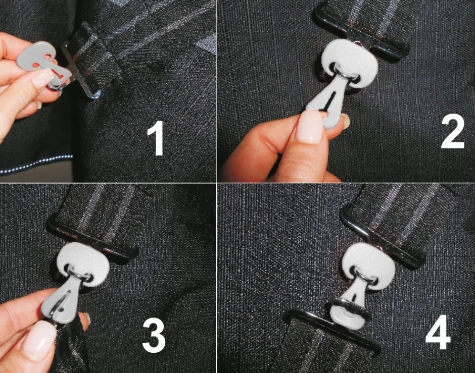 WALDHAUSEN Safe-Gum, 6er Set für T-Verschlüsse, silbergrau